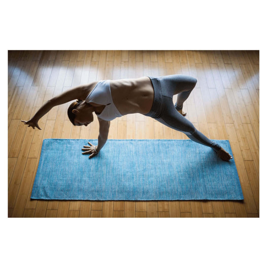 Asana Blue Polyester Yoga Mat – Dusaan