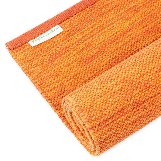Fire (Orange) Eco-Friendly Cotton Yoga Mat Online