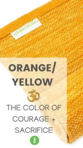 Orange yellow yoga mat