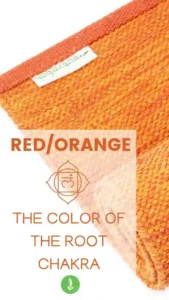 Red Orange Eco friendly cotton yoga mat