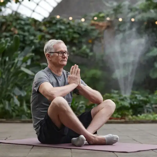 Senior doing Yoga