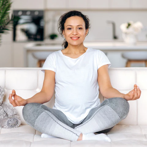 woman meditation lotus